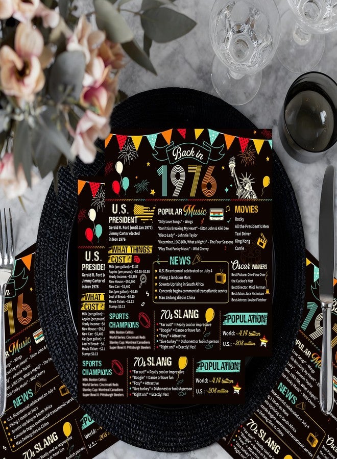 refavor Vintage 50th Birthday Napkins, 50PCS Back in 1976 Birthday Party Decorations Supplies for Men Women, Colorful Cheers to 50 Years Disposable Napkin - Image 4